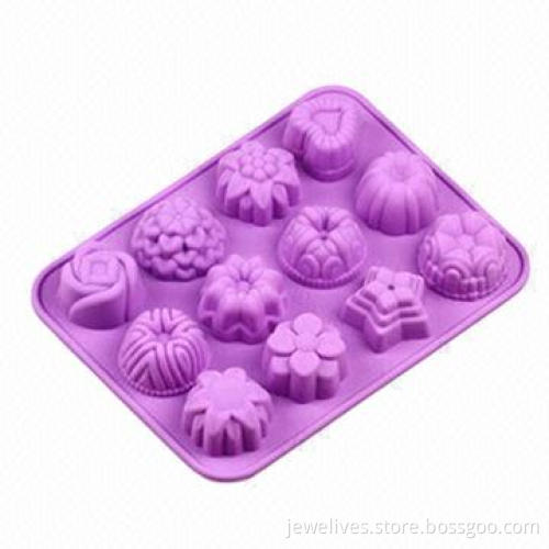 12 Cavities Silicone Cake Molds